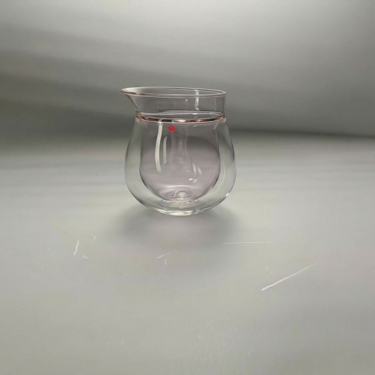 YEARN TOUR Double Wall 3 Tastes Glass Cup - Transparent Pink - 300 ml