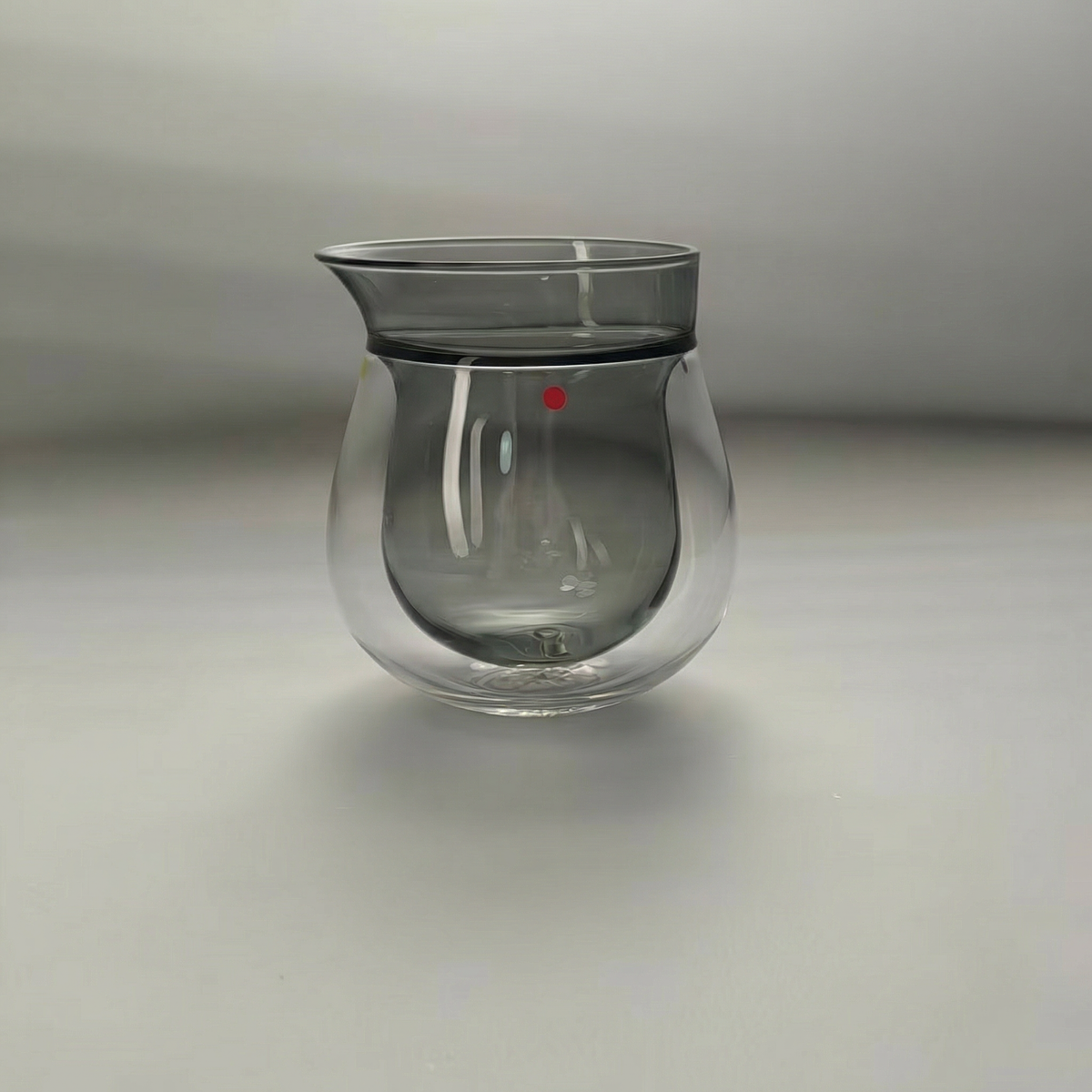 YEARN TOUR Double Wall 3 Tastes Glass Cup - Transparent Black - 300 ml