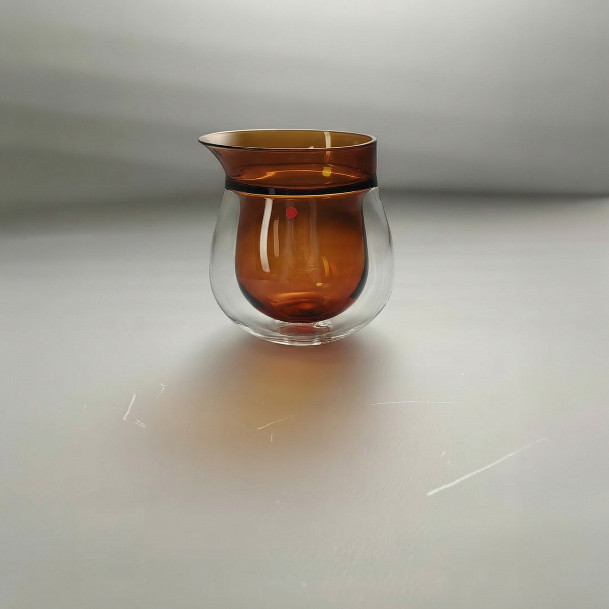 YEARN TOUR Double Wall 3 Tastes Glass Cup - Amber - 300 ml