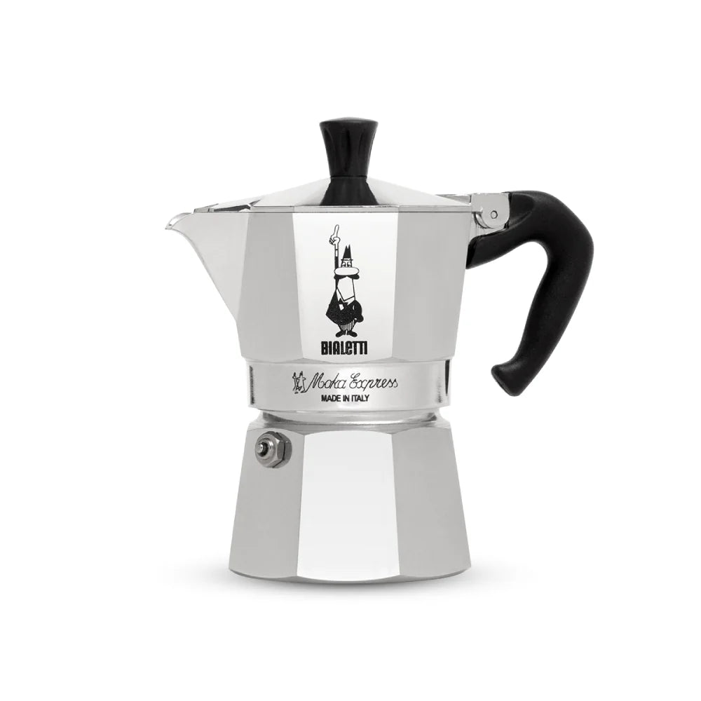 Bialetti Moka Express Coffee Maker – Silver Classic Stovetop Espresso Pot