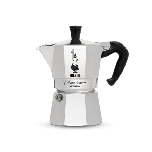 Bialetti Moka Express Coffee Maker – Silver Classic Stovetop Espresso Pot