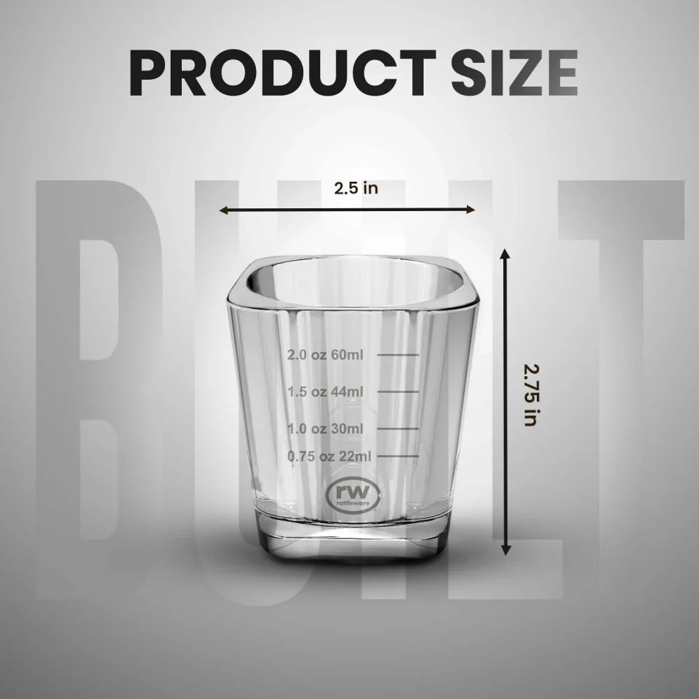 Rattleware Premium 2oz Graduated Shot Glass