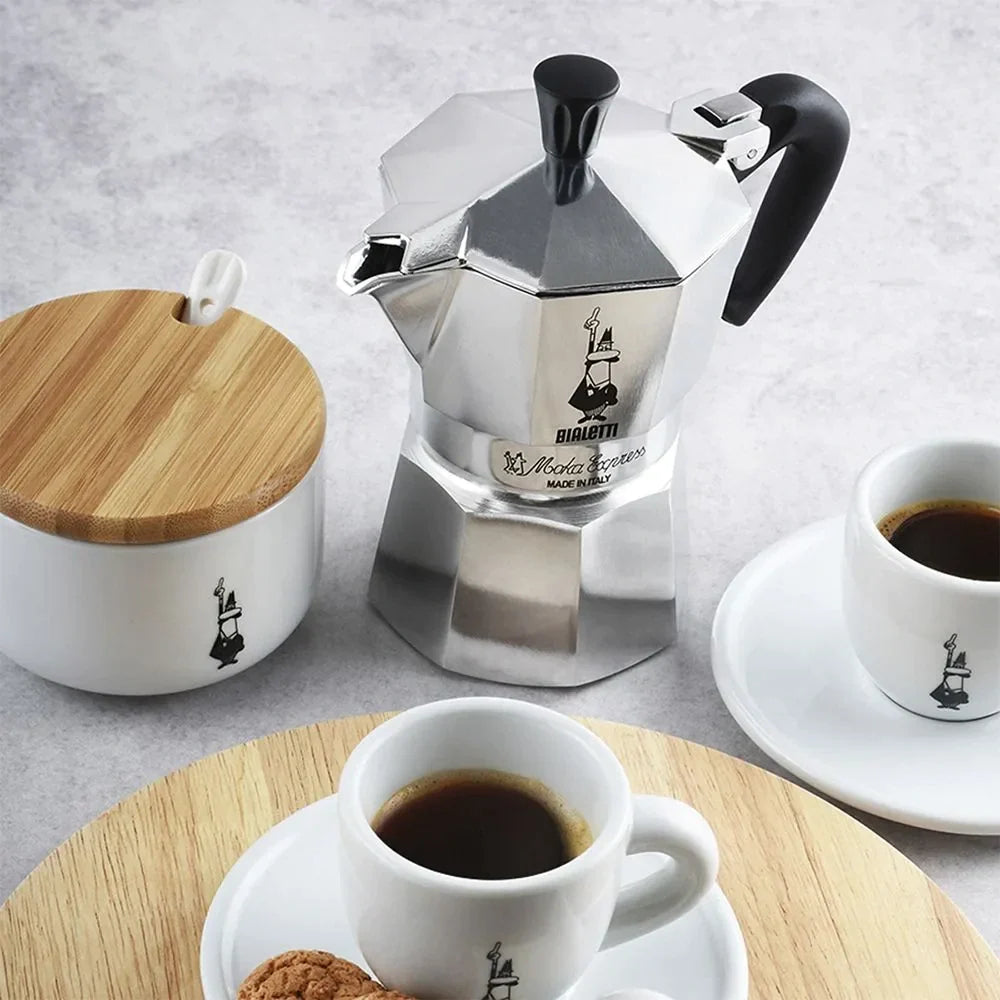 Bialetti Moka Express Coffee Maker – Silver Classic Stovetop Espresso Pot