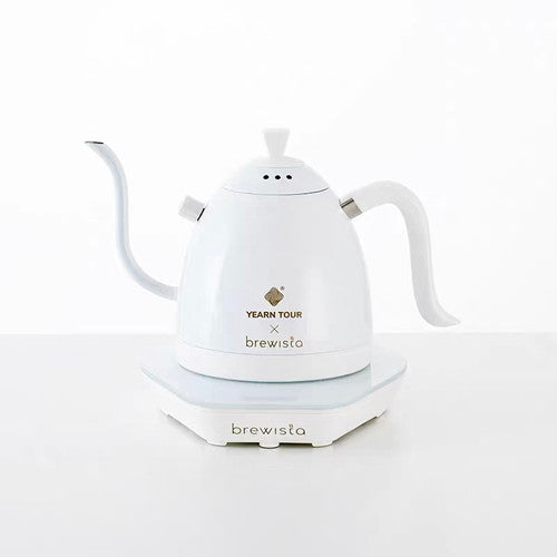 YearnTour x Brewista 600ml Flow Controller kettle in Pure White